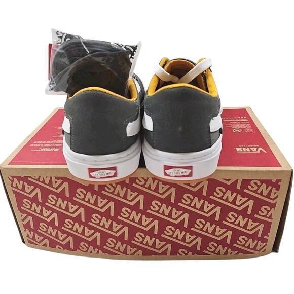 VANS ~Men's 7; Woman 8.5~ Berle Pro Pewter Gray Grey / Mango Mojito White NEW. - Picture 5 of 16